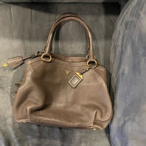 PRADA Vitello Daino Zip Tote